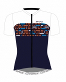 Koszulka damska FORCE STORY LADY, granatowo czarno-pomarańczowa XL
