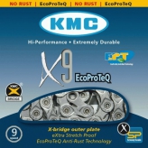 Łańcuch rowerowy KMC X9 114og EPT srebrny