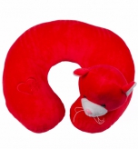 Poduszka na szyję miś czerwony 3D