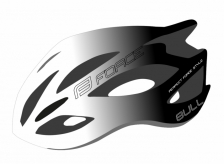 Kask rowerowy FORCE BULL HUE biało-czarny L/XL