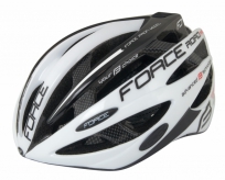 Kask rowerowy FORCE ROAD PRO biało-czarny S/M