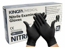 Rękawiczki nitrylowe M 100szt czarne