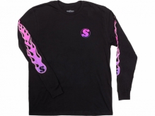 Koszulka Sunday Long Sleeve Flame czarno-różowa XXL 