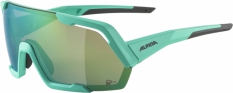 Okulary rowerowe Alpina Rocket Q-lite turkusowe mat szkło zielone