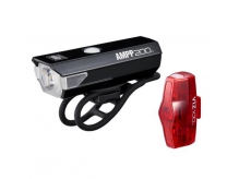 Zestaw lampek rowerowych Cateye Ampp 200lm USB