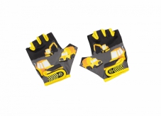 Rękawiczki dziecięce Accent Track, czarno-żółte, S/M