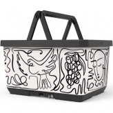 Koszyk rowerowy Basky Picasso czarno-biały 26,5 L