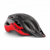 Kask Met Crossover XL czarno-czerwony