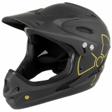 Kask rowerowy pełny Fullface czarny mat L