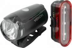 Zestaw lampek rowerowych Voxom Lv15/Lh9 USB