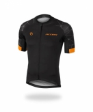 Koszulka kolarska Accet Hero czarno-pomarańcz XL