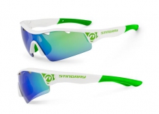 Okulary Accent Stingray biało-zielone soczewki PC