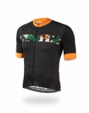 Koszulka kolarska Castelli Furious, green-orange camo M