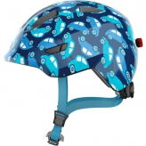 Kask rowerowy dziecięcy Abus Smiley 3.0 LED blue car M 50-55cm