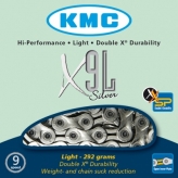 Łańcuch rowerowy kmc x9l xsp silver extreme strech proof