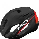 Kask rowerowy met strale m czarno/czerwony