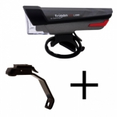 Lampka rowerowa przednia Spanninga Trigon 25 LUX USB czarna + wspornik BR500