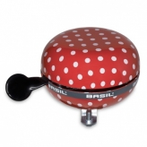 Dzwonek rowerowy Basil Dots 80mm czerwony kropki