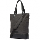 Cortina oslo shopper bag, canvas/leather, antra/black