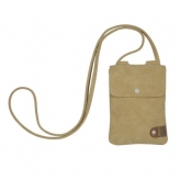 Cortina tunis phone bag leat/canv sand