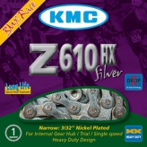 Łańcuch rowerowy kmc z610 hx silver 