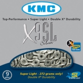 Łańcuch rowerowy kmc x9 Stronglight silver super light