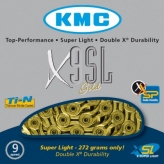 Łańcuch rowerowy kmc x9 sl-ti-n gold super light