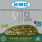 Łańcuch rowerowy kmc x11 sl-ti-n gold super light