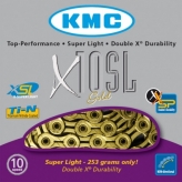 Łańcuch rowerowy kmc x10 sl-ti-n gold super light