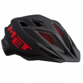 Kask rowerowy met crackerkurtka czarno/czerwony