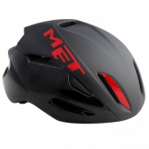 Kask rowerowy met manta m czarno/czerwony