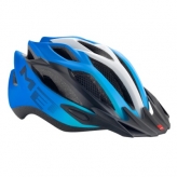 Kask rowerowy met crossover universal niebiesko/biały