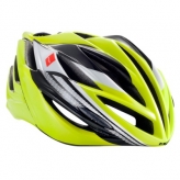 Kask rowerowy met forte l żółto/biało/czarny