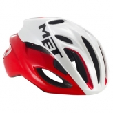 Kask rowerowy met rivale m biało/czerwony